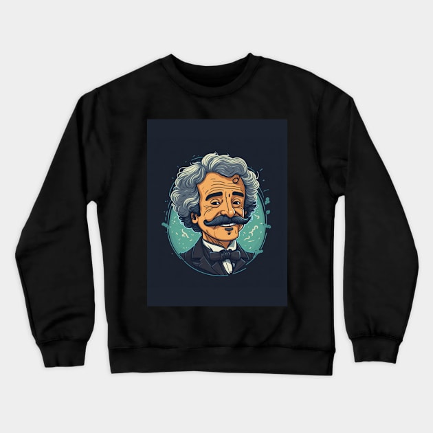 Mark Twain fan club Crewneck Sweatshirt by Ghiblistrokes